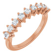 14K Gold Round Lab-Grown Diamond Nine-Stone Anniversary Band – 1/4–3/4 CTW - Rose Gold