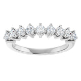 Platinum Round Lab-Grown Diamond Nine-Stone Anniversary Band – 1/4–3/4 CTW - view 3