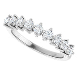 Platinum Round Lab-Grown Diamond Nine-Stone Anniversary Band – 1/4–3/4 CTW - view 5
