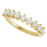 14K Gold Round Lab-Grown Diamond Nine-Stone Anniversary Band – 1/4–3/4 CTW - Yellow Gold - view 5