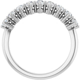 Platinum Round Lab-Grown Diamond Nine-Stone Anniversary Band – 1/4–3/4 CTW - view 2