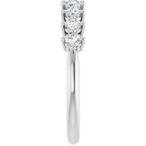 Platinum Round Lab-Grown Diamond Nine-Stone Anniversary Band – 1/4–3/4 CTW - view 4