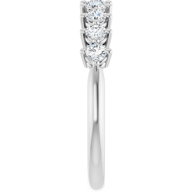 Platinum Round Lab-Grown Diamond Nine-Stone Anniversary Band – 1/4–3/4 CTW - view 4