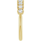 14K Gold Round Lab-Grown Diamond Nine-Stone Anniversary Band – 1/4–3/4 CTW - Yellow Gold - view 4