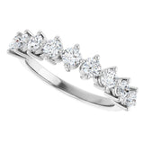Platinum Round Lab-Grown Diamond Nine-Stone Anniversary Band – 1/4–3/4 CTW - view 5