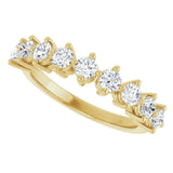 14K Gold Round Lab-Grown Diamond Nine-Stone Anniversary Band – 1/4–3/4 CTW - Yellow Gold - view 5