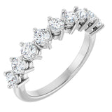 Platinum Round Lab-Grown Diamond Nine-Stone Anniversary Band – 1/4–3/4 CTW