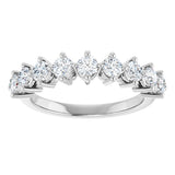 Platinum Round Lab-Grown Diamond Nine-Stone Anniversary Band – 1/4–3/4 CTW - view 3