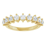 14K Gold Round Lab-Grown Diamond Nine-Stone Anniversary Band – 1/4–3/4 CTW - Yellow Gold - view 3