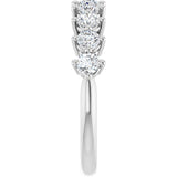 Platinum Round Lab-Grown Diamond Nine-Stone Anniversary Band – 1/4–3/4 CTW - view 4
