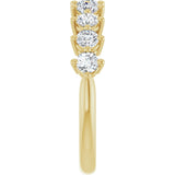 14K Gold Round Lab-Grown Diamond Nine-Stone Anniversary Band – 1/4–3/4 CTW - Yellow Gold - view 4