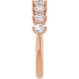14K Gold Round Lab-Grown Diamond Nine-Stone Anniversary Band – 1/4–3/4 CTW - Rose Gold - view 4