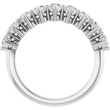 Platinum Round Lab-Grown Diamond Nine-Stone Anniversary Band – 1/4–3/4 CTW - view 2