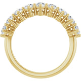 14K Gold Round Lab-Grown Diamond Nine-Stone Anniversary Band – 1/4–3/4 CTW - Yellow Gold - view 2