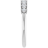 10K Gold Square Natural Diamond Nine-Stone Anniversary Band – 1/8–3/4 CTW - White Gold - view 4