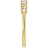 10K Gold Square Natural Diamond Nine-Stone Anniversary Band – 1/8–3/4 CTW - Yellow Gold - view 4