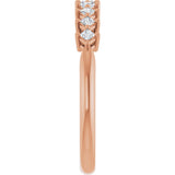 10K Gold Square Lab-Grown Diamond Nine-Stone Anniversary Band – 1/8–3/4 CTW - Rose Gold - view 4
