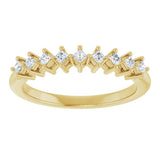 10K Gold Square Lab-Grown Diamond Nine-Stone Anniversary Band – 1/8–3/4 CTW - Yellow Gold - view 3