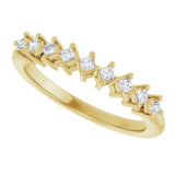 10K Gold Square Natural Diamond Nine-Stone Anniversary Band – 1/8–3/4 CTW - Yellow Gold - view 5
