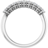 10K Gold Square Lab-Grown Diamond Nine-Stone Anniversary Band – 1/8–3/4 CTW - White Gold - view 2