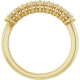 10K Gold Square Lab-Grown Diamond Nine-Stone Anniversary Band – 1/8–3/4 CTW - Yellow Gold - view 2