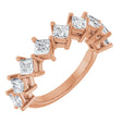10K Gold Square Lab-Grown Diamond Nine-Stone Anniversary Band – 9/10–2 5/8 CTW - Rose Gold
