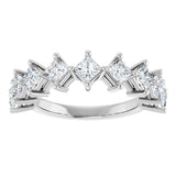 10K Gold Square Lab-Grown Diamond Nine-Stone Anniversary Band – 9/10–2 5/8 CTW - White Gold - view 3
