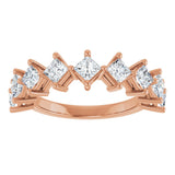 10K Gold Square Lab-Grown Diamond Nine-Stone Anniversary Band – 9/10–2 5/8 CTW - Rose Gold - view 3