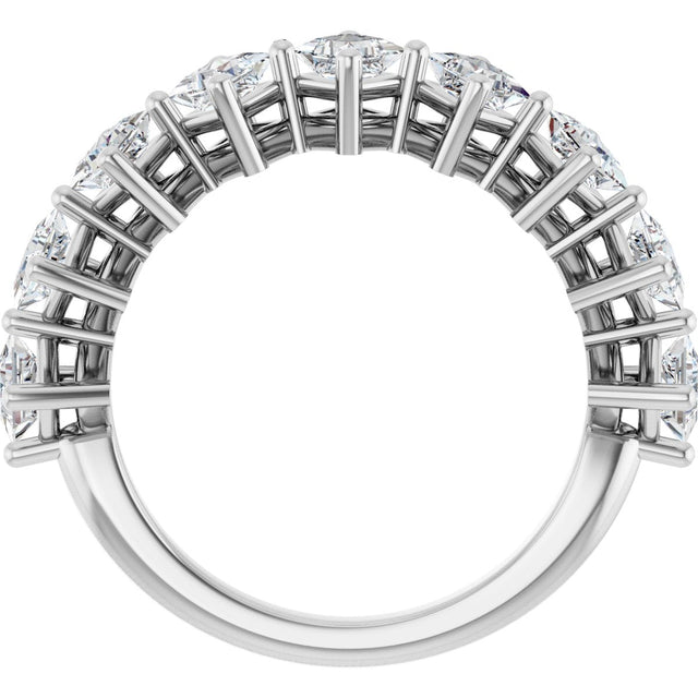 10K Gold Square Lab-Grown Diamond Nine-Stone Anniversary Band – 9/10–2 5/8 CTW - White Gold - view 2