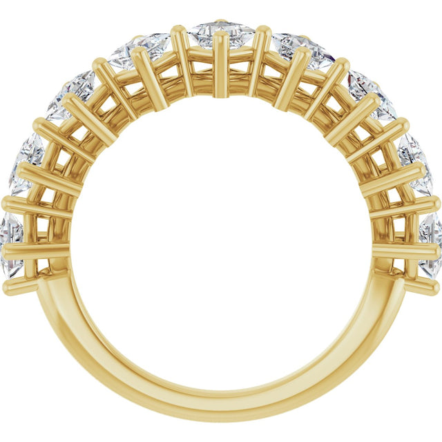 10K Gold Square Lab-Grown Diamond Nine-Stone Anniversary Band – 9/10–2 5/8 CTW - Yellow Gold - view 2