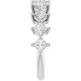 10K Gold Square Lab-Grown Diamond Nine-Stone Anniversary Band – 9/10–2 5/8 CTW - White Gold - view 4