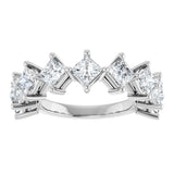 10K Gold Square Lab-Grown Diamond Nine-Stone Anniversary Band – 9/10–2 5/8 CTW - White Gold - view 3