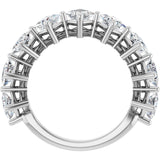 10K Gold Square Lab-Grown Diamond Nine-Stone Anniversary Band – 9/10–2 5/8 CTW - White Gold - view 2