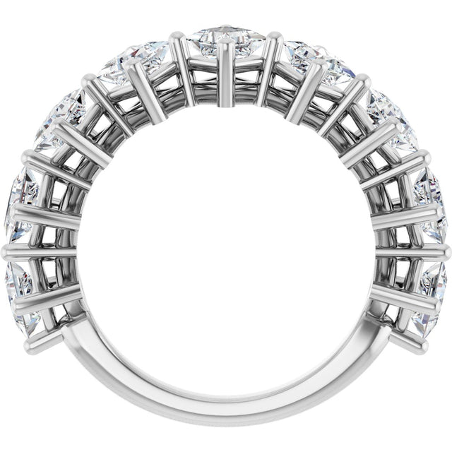 10K Gold Square Lab-Grown Diamond Nine-Stone Anniversary Band – 9/10–2 5/8 CTW - White Gold - view 2