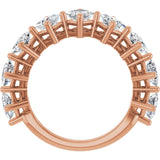 10K Gold Square Natural Diamond Nine-Stone Anniversary Band – 1 1/6–2 1/4 CTW - Rose Gold - view 2