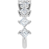 10K Gold Square Natural Diamond Nine-Stone Anniversary Band – 1 1/6–2 1/4 CTW - White Gold - view 4