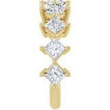 10K Gold Square Natural Diamond Nine-Stone Anniversary Band – 1 1/6–2 1/4 CTW - Yellow Gold - view 4