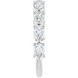 Platinum Pear Natural Diamond Nine-Stone Anniversary Band – 1 1/4–1 3/8 CTW - view 4