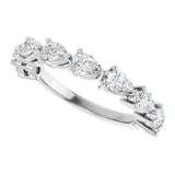 Platinum Pear Natural Diamond Nine-Stone Anniversary Band – 1 1/4–1 3/8 CTW - view 5