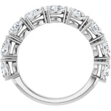 Platinum Pear Natural Diamond Nine-Stone Anniversary Band – 1 1/4–1 3/8 CTW - view 2