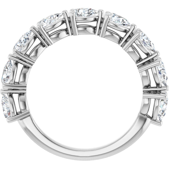 Platinum Pear Natural Diamond Nine-Stone Anniversary Band – 1 1/4–1 3/8 CTW - view 2