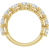 14K Gold Pear Lab-Grown Diamond Nine-Stone Anniversary Band – 1 1/4–1 3/8 CTW - Yellow Gold - view 2