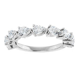 Platinum Pear Natural Diamond Nine-Stone Anniversary Band – 1 1/4–1 3/8 CTW - view 3