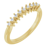 10K Gold Square Natural Diamond Nine-Stone Anniversary Band – 1/8–3/4 CTW - Yellow Gold