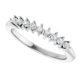 10K Gold Square Lab-Grown Diamond Nine-Stone Anniversary Band – 1/8–3/4 CTW - White Gold - view 5