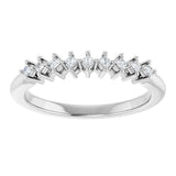 10K Gold Square Lab-Grown Diamond Nine-Stone Anniversary Band – 1/8–3/4 CTW - White Gold - view 3