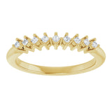 10K Gold Square Lab-Grown Diamond Nine-Stone Anniversary Band – 1/8–3/4 CTW - Yellow Gold - view 3