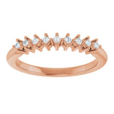 10K Gold Square Lab-Grown Diamond Nine-Stone Anniversary Band – 1/8–3/4 CTW - Rose Gold - view 3