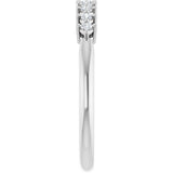 10K Gold Square Lab-Grown Diamond Nine-Stone Anniversary Band – 1/8–3/4 CTW - White Gold - view 4