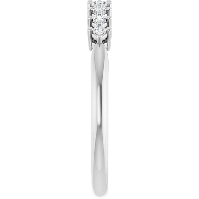 10K Gold Square Lab-Grown Diamond Nine-Stone Anniversary Band – 1/8–3/4 CTW - White Gold - view 4